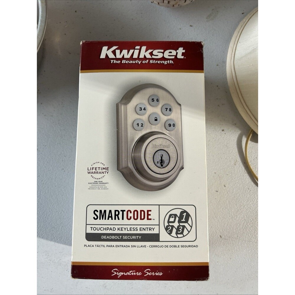 Kwikset SmartCode  Deadbolt - Satin Nickle New Open Box aa